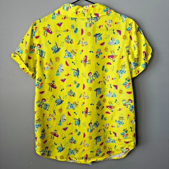 Disney Toy Story Summer Splash Vacation Hawaiin Button Down Shirt Women Small - Picture 3 of 4